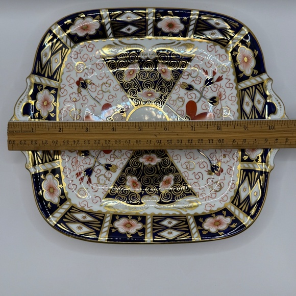 Royal Crown Derby Imari 2451 Square Cake Plate. Vintage Imari 10.5" Square Plate - Picture 6 of 12